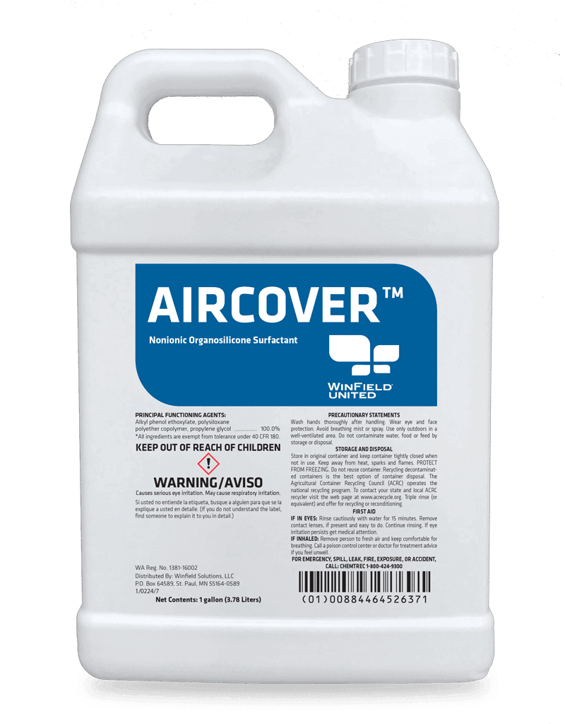 herbicide inhalation AirCover Adjuvant Quart EPA Reg No 1381-16002